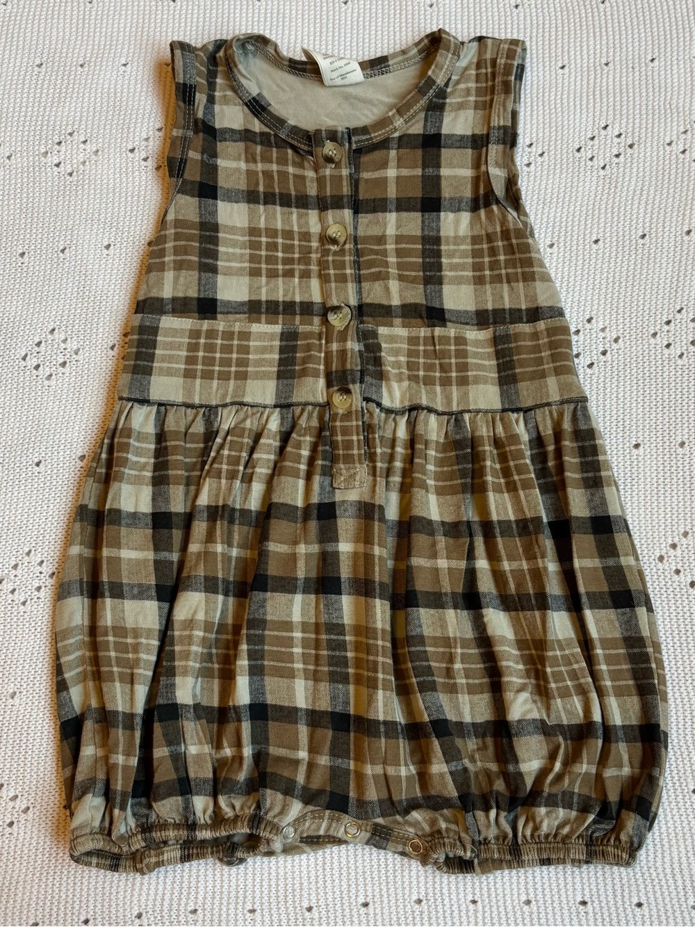 kate quinn Brown Plaid Sleeveless One-Piece